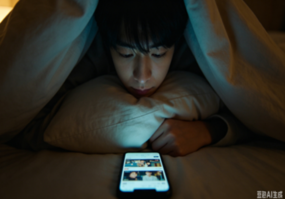 长期熬夜、关灯看手机，可能损伤眼底