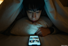 长期熬夜、关灯看手机，可能损伤眼底