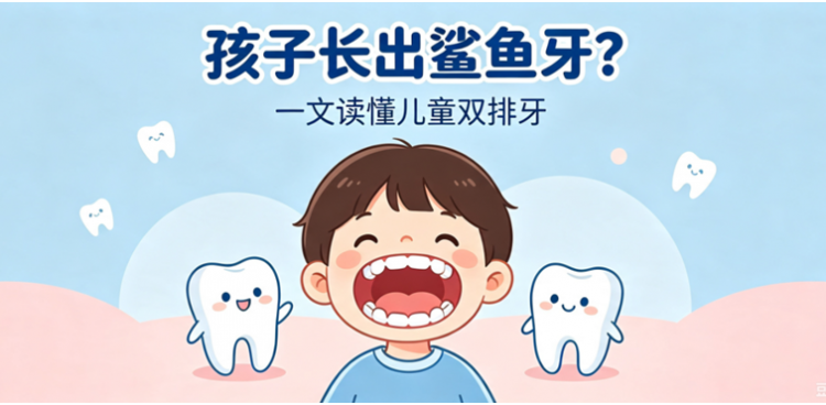 孩子换牙长出“双排牙”，家长别慌也别拖！